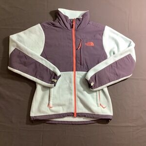 The North Face Denali Polartec Fleece Jacket Womens Small Purple Blue Full Zip